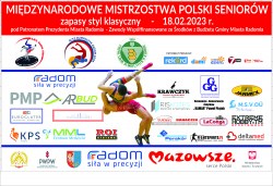 KOMUNIKAT MIĘDZYNARODOWYCH MISTRZOSTW POLSKI SENIORÓW - RADOM 2023